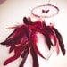 Dream Catcher - Purple Butterfly - With Purple Butterfly Amulet, Pink and Roze Feathers - Home Decor, Nursery Mobile