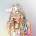 UTHA Shaman original hat - festival headdress -festival hat - crochet hat - festival headdress