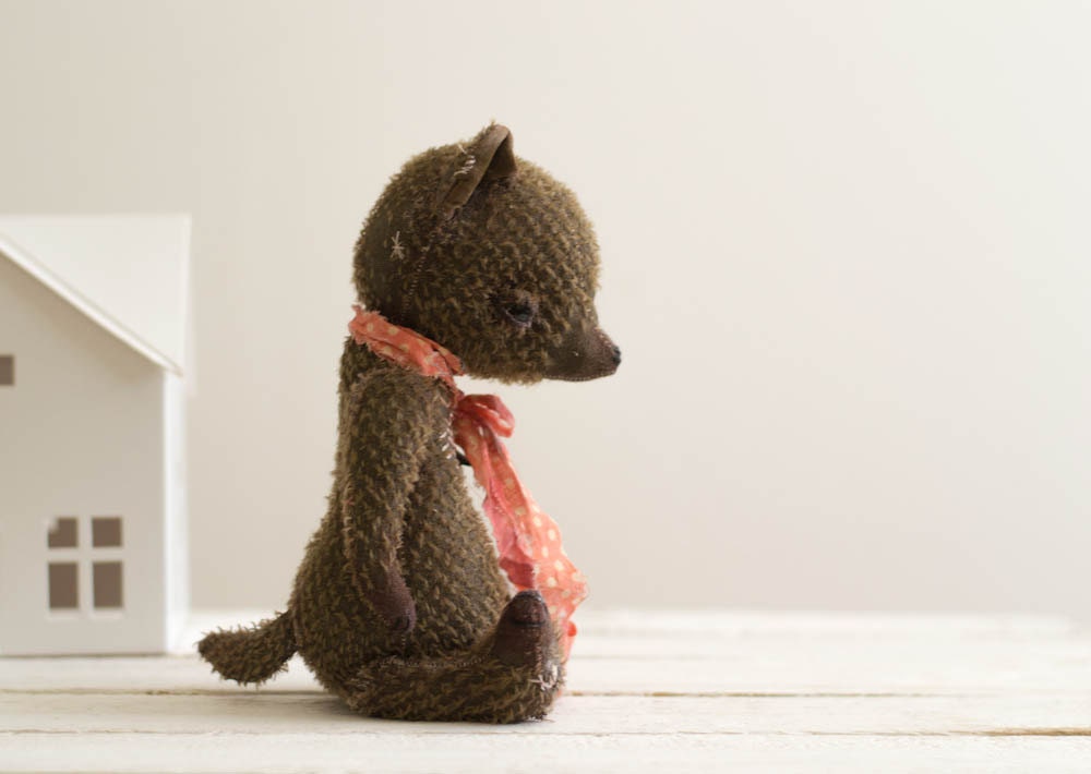 Stuffed  Animal Fox Tihon -  Artist Teddy Bears - Soft Jointed Toys