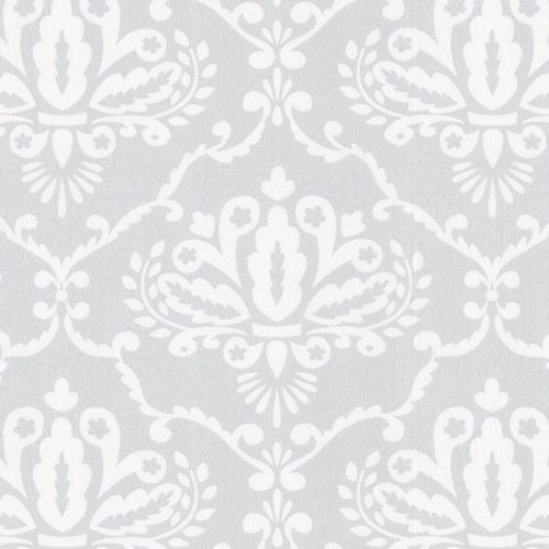 Table Runner in Gray & White Damask