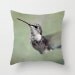 Hummingbird Pillow Cover, Spring Decor, Hummingbird Photo Pillow Case, Sage Green and Gray Home Decor, Toss Pillow Cover