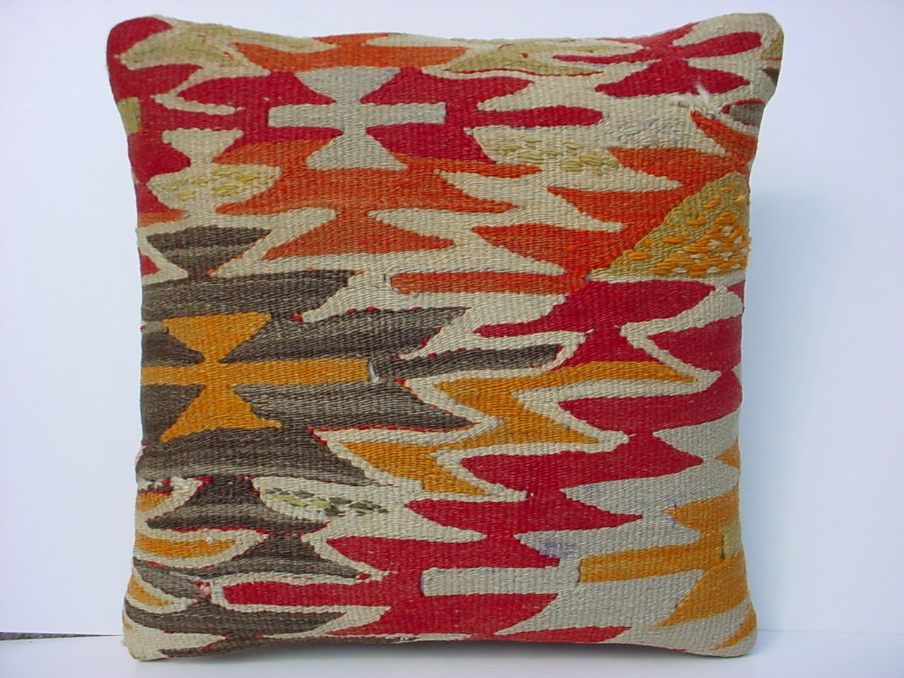 MODERN Bohemian Home Decor, Turkish Kilim Pillow Cover  16" X 16",Tribal Pillow,Vintage Kilim Pillow,Throw Pillow