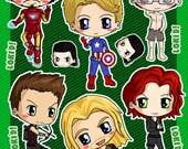Marvel Avengers Chibi Sticker Sheets