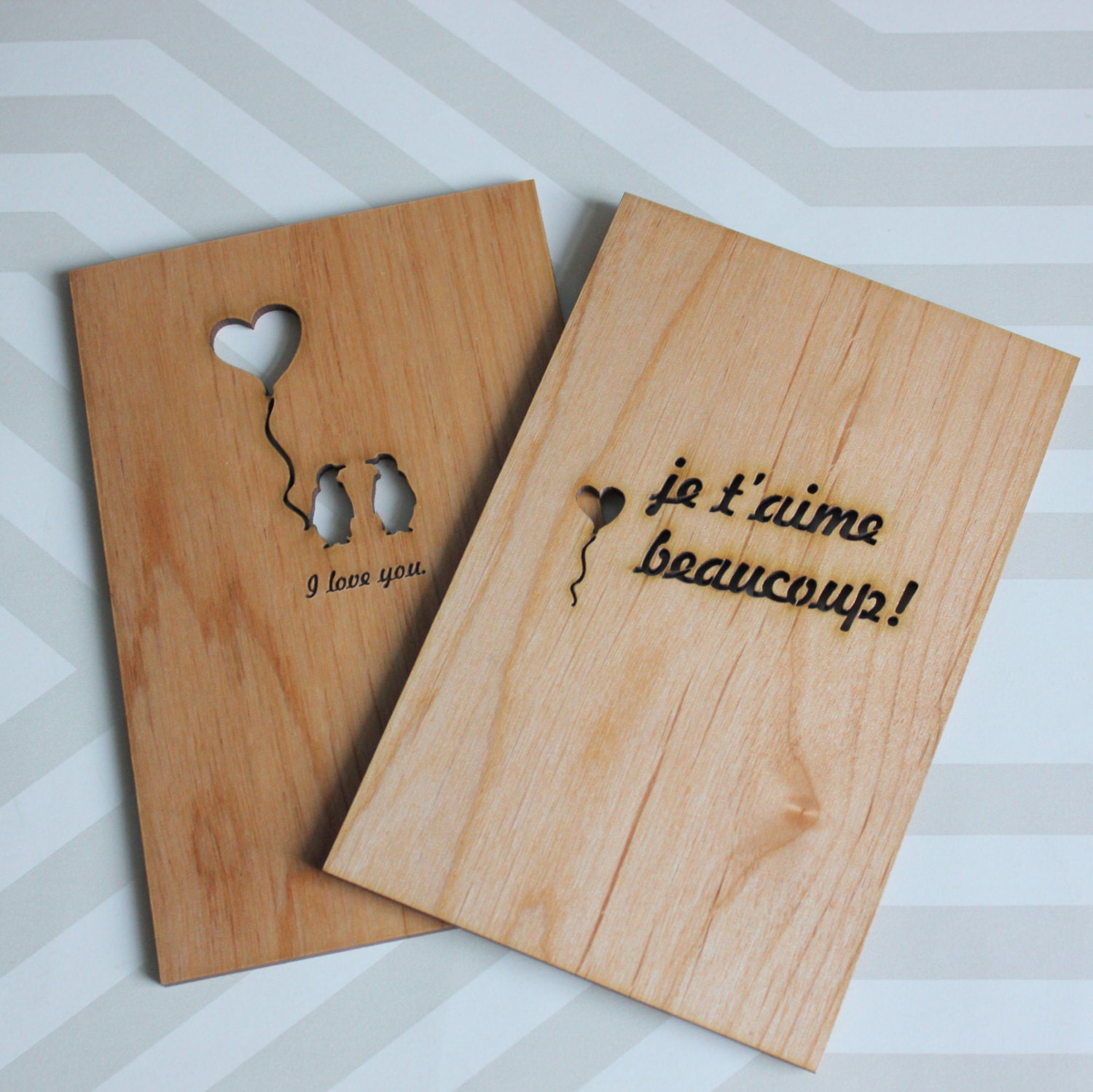 Valentine Card, Je T'aime Beaucoup Love Card, Anniversary Card