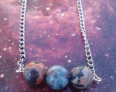 Orange & Blue Lace Agate // Necklace // Gemstones