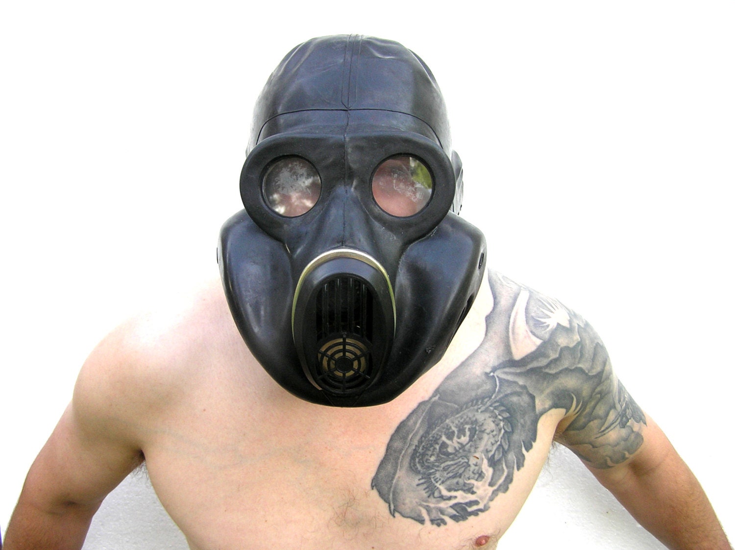 Gas mask gorilla russian monkey face EO-19 PBF black rubber steampunk goth spooky military for him
