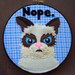 Grumpy Cat Embroidery Hoop