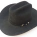 Fathers Day SALE - Stetson American Buffalo Black 4X Felt Cowboy Hat - Silver Buckle - 4x Beaver Rancher Cattleman - 6 7/8 Mens Unisex