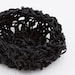 Black crocheted PVC basket - a modern take on a vintage classic