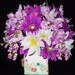 Silk Flower Arrangement, Lavender & White Daisies, Lavender Wisteria, New Baby, Musical Vase, Artificial Flower Arrangement, Silk Floral,