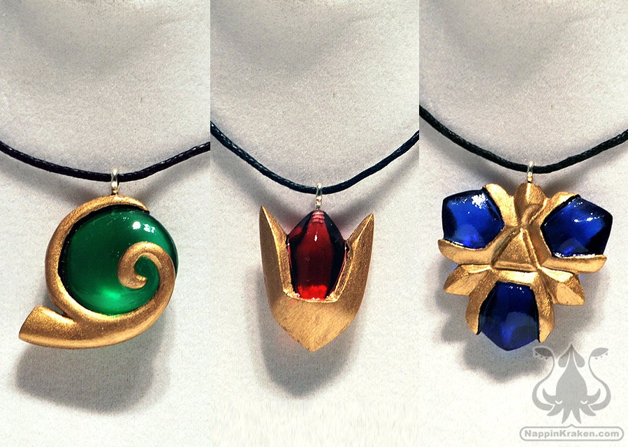 Legend of Zelda Spiritual Stones Set of Charms, Ocarina of Time