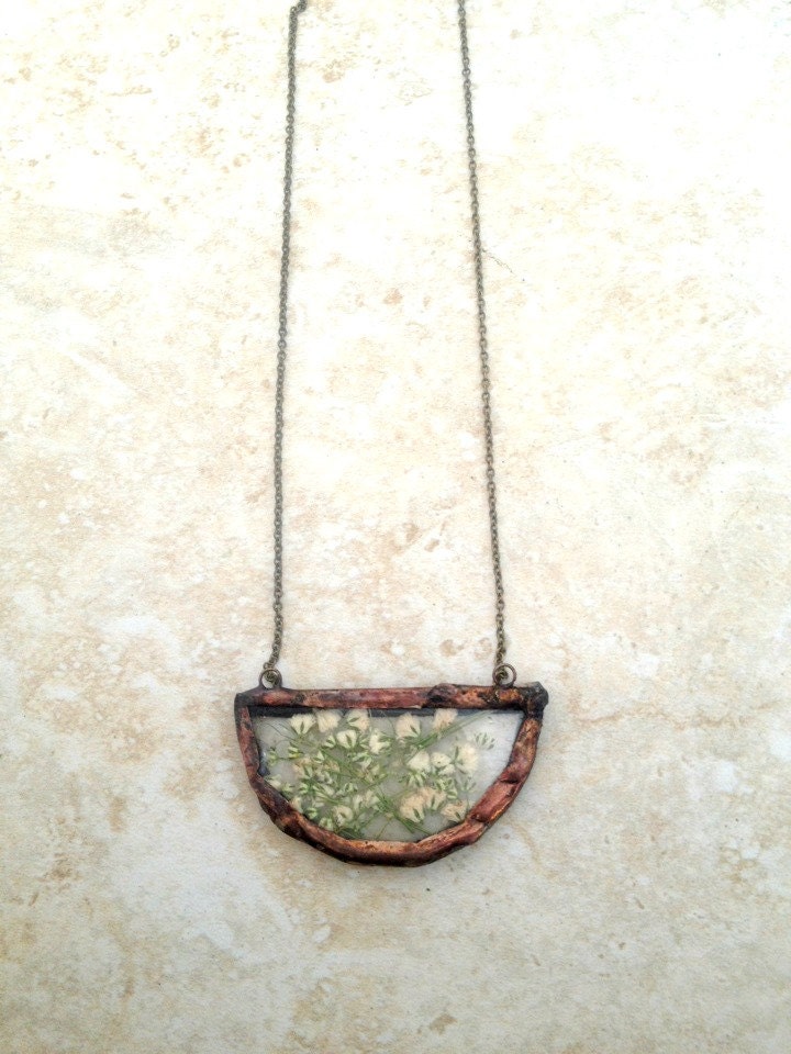 Baby's Breath Half Circle Necklace by Heron and Lamb