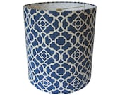 Drum Lamp Shade Lampshade Waverly's Lovely Lattice Lapis Made to Order