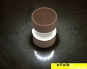 Table Lamp LED Hybrid O-Lite Plastic Concrete Round Circular Night Table Lamp 9v Free shipping