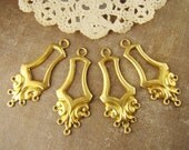 Art Nouveau Style Chandelier Earring Findings Connectors 40x12mm - 4