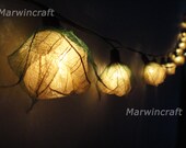35 White Rose Flower Fairy String Lights Wedding Party Floral Home Decor 3.5m