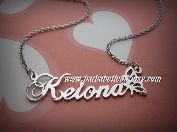 Personalized Any Name Necklace come with chain and gift box. ( 3 colors available)