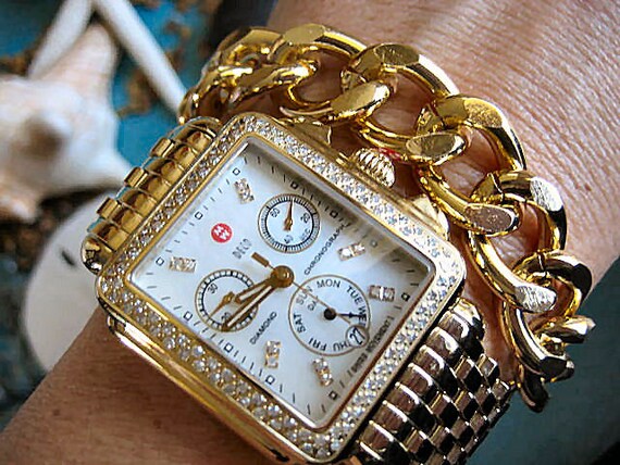 Boho Chic Single 18K Gold Plated Chunky Chain Stacking Bracelet...."FREE SHIPPING"