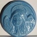 ANGEL Pocket Stone - Large - Ceramic - BLUEBONNET Art Glaze - Inspirational Art Piece