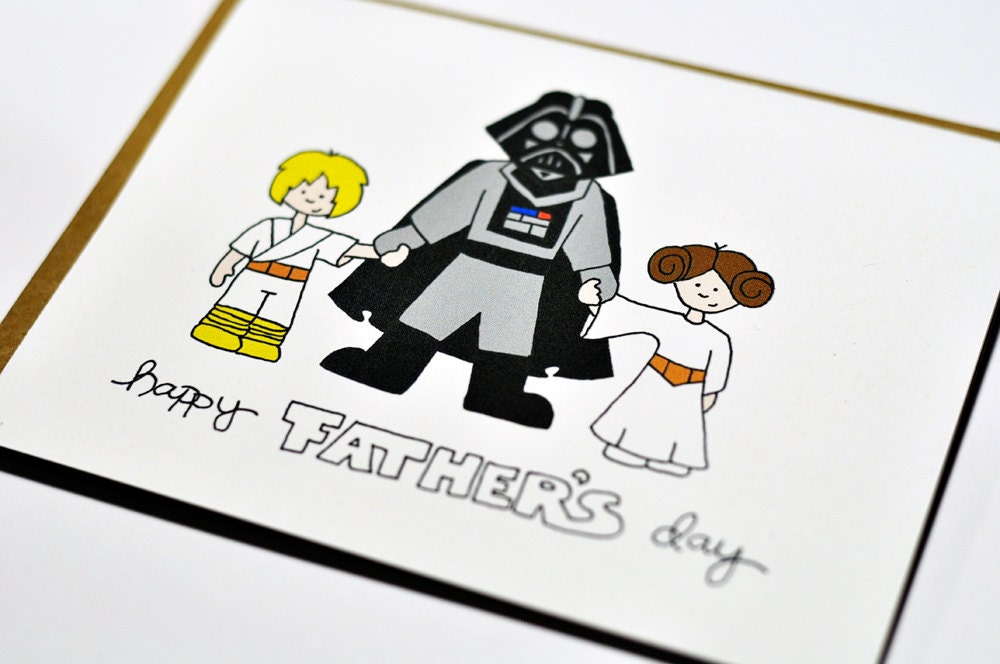 Funny Father's Day card - Star Wars, eco friendly