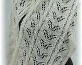 Lace Scarf for women, hand knit in 100% Cashmere