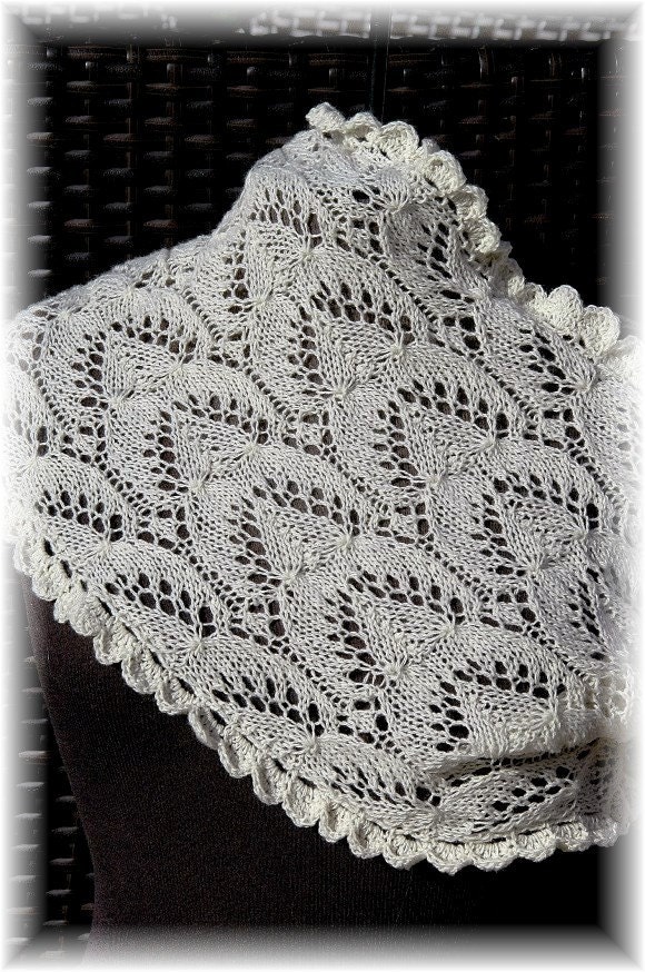 Lace Cowl / Infinity Scarf for Women / Ladies hand knit in 100% Cashmere
