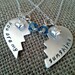 You are my sunshine Broken Heart, Mother Daughter Necklace, Stamped Evermore