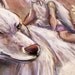 Princess Mononoke Wolf Girl Painting - signed museum quality giclée fine art print 16" x 20"