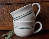 Pottery Cappucino Mugs Latte Cups Earthenware