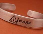 Harry Potter Inspired - Always - A Hand Stamped Aluminum Bracelet