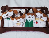 Family portrait original wall hanging - deer family for room decoration FREE SHIPPING