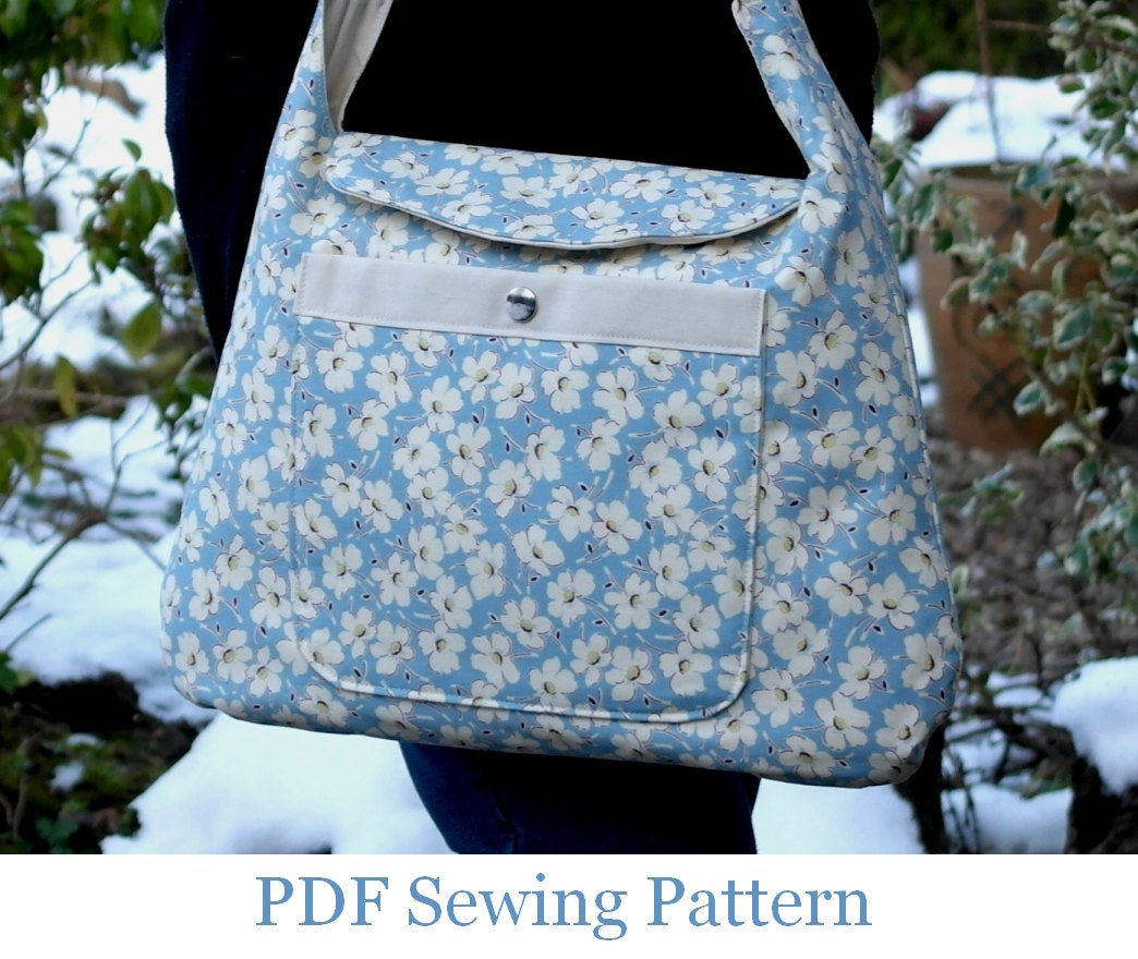 INSTANT DOWNLOAD Shoulder Bag Sewing Pattern PN402 Daisy Handbag pdf Tutorial