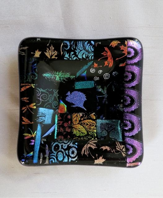 Dichroic  glass dish