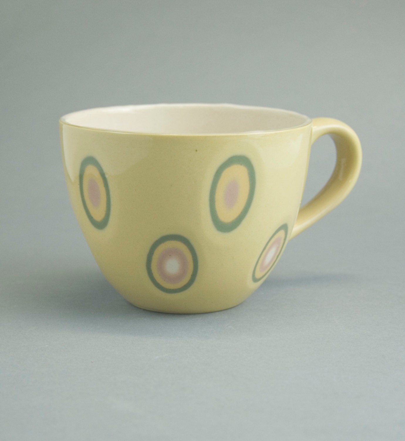 Yellow dots, giant cup.