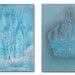 Baby Boy Nursery, Prince SET OF 2, Castle and Crown, Nursery Art Prints, Baby Blue, Kids Baby Nursery, Wall Art