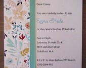 Quirky Spring Party Invitation (Customizable) - SAMPLE ONLY