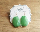 Sea Green Statement Drop Earrings