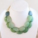 Green, Teal, and Mint Double Strand Statement Necklace