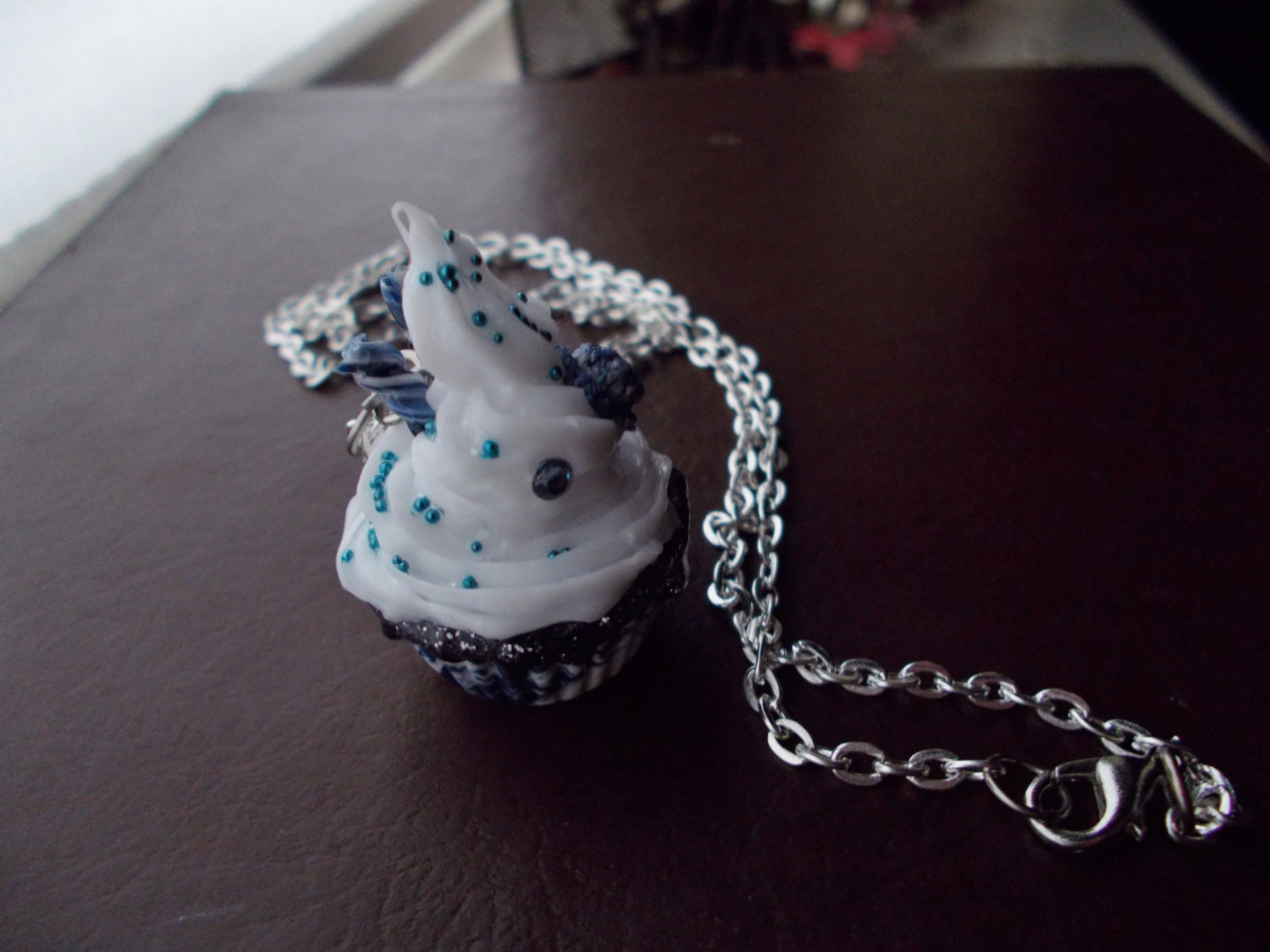 Wintry Mix Cupcake Necklace
