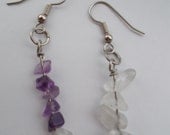 mix match tails - amethyst and tourmalated quartz
