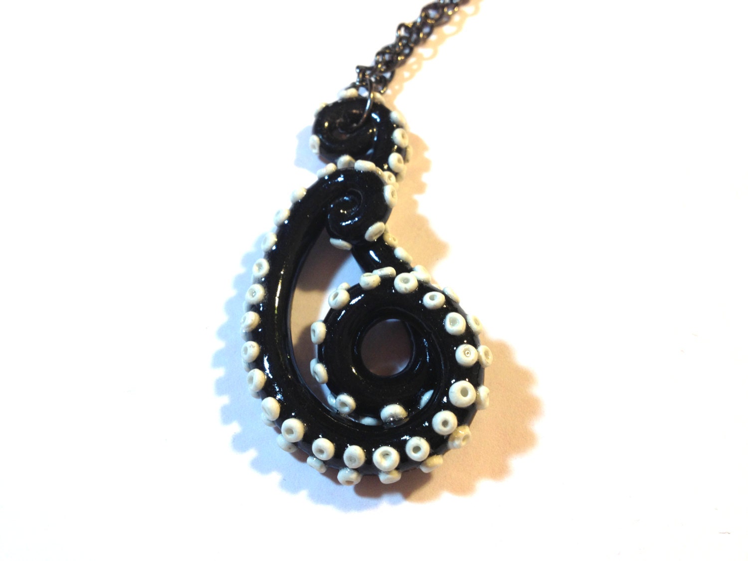 Tentacle Necklace Black and White