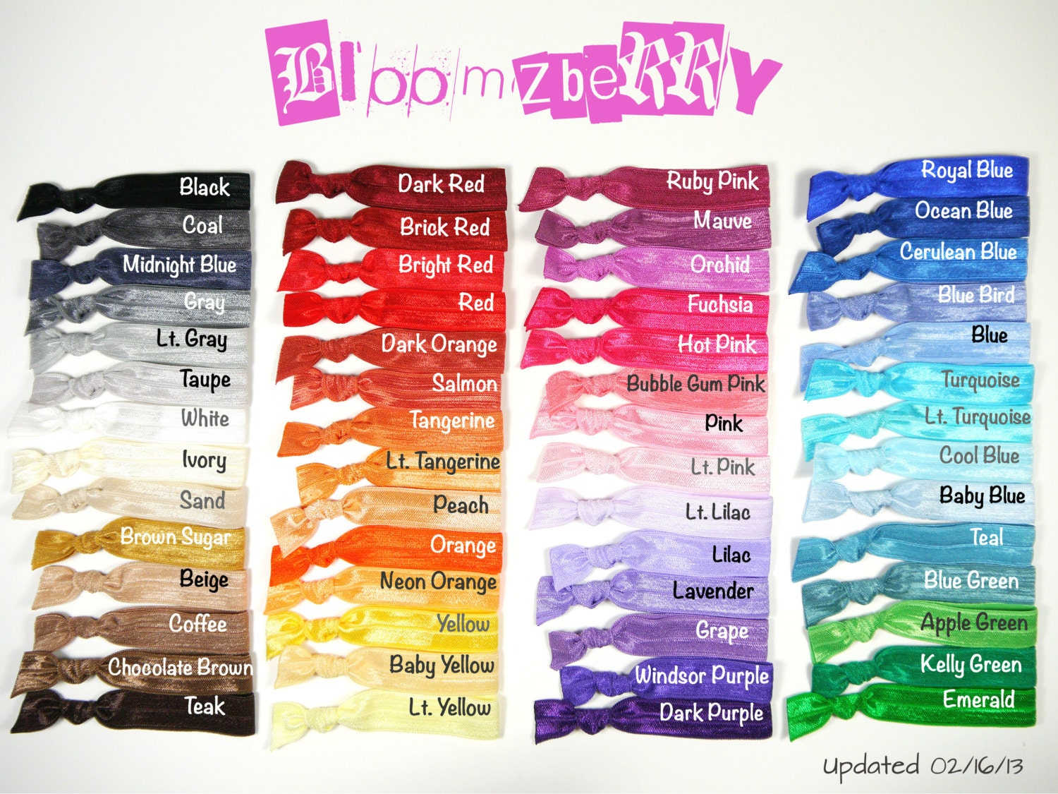 Elastic Hair Ties - Lot of 20 - Assorted Colors - You Choose Color- 65 Colors Available - Toddler/Teen/Woman