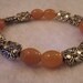 Summer Fun Silver and Glass Beaded Stretchy Bracelet