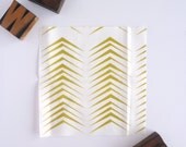 ORGANIC Arrows Chevron Jersey Swaddle Blanket Gold Large