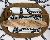 Tea and Breakfast Tray with Scandinavian Print, Black and White