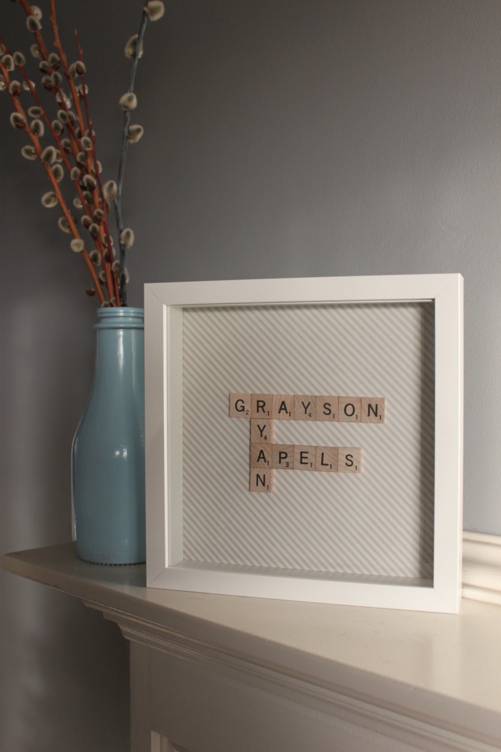 Personalized Scrabble Tile Name Art