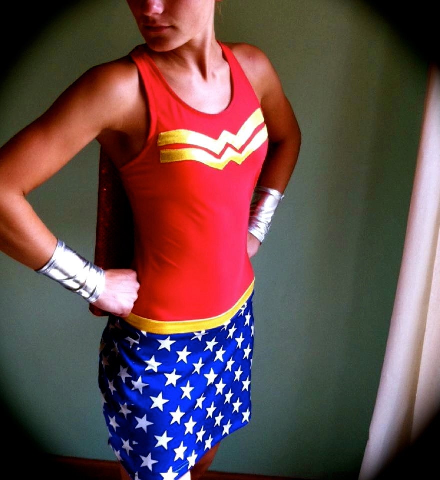 RESERVED for BRAZIL TEAM Wonder Woman inspired Running Skirt