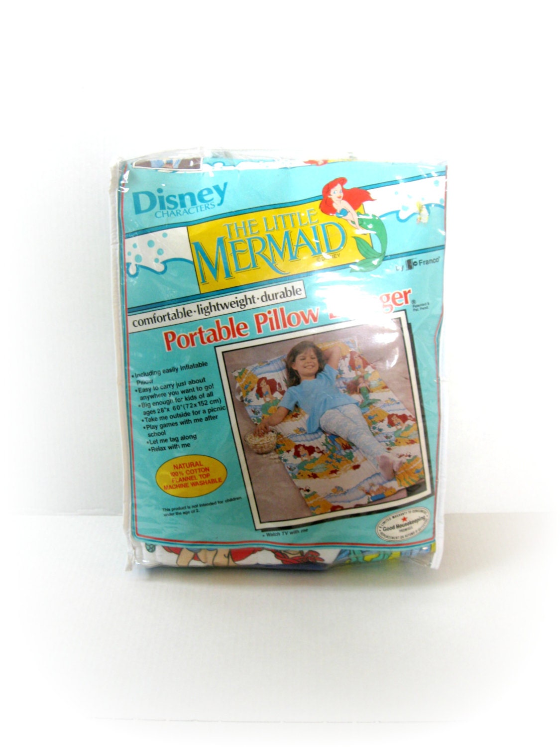 Vintage "The Little Mermaid" Pillow Lounger in Bag