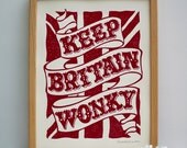 Union Jack Keep Britain Wonky Screen Print