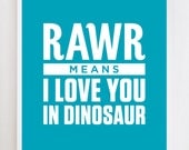 8x10 Dinosaur Quote Wall Art Print